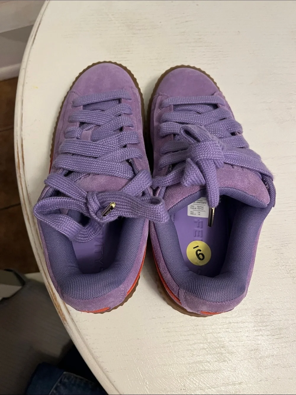 NWOT Fenty x Rhianna Puma Women's Creeper Phatty 'Lavender Burnt Red' Sz 9